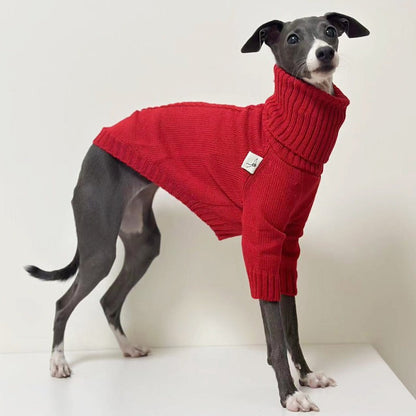 Red Turtleneck Dog Sweater photo 6