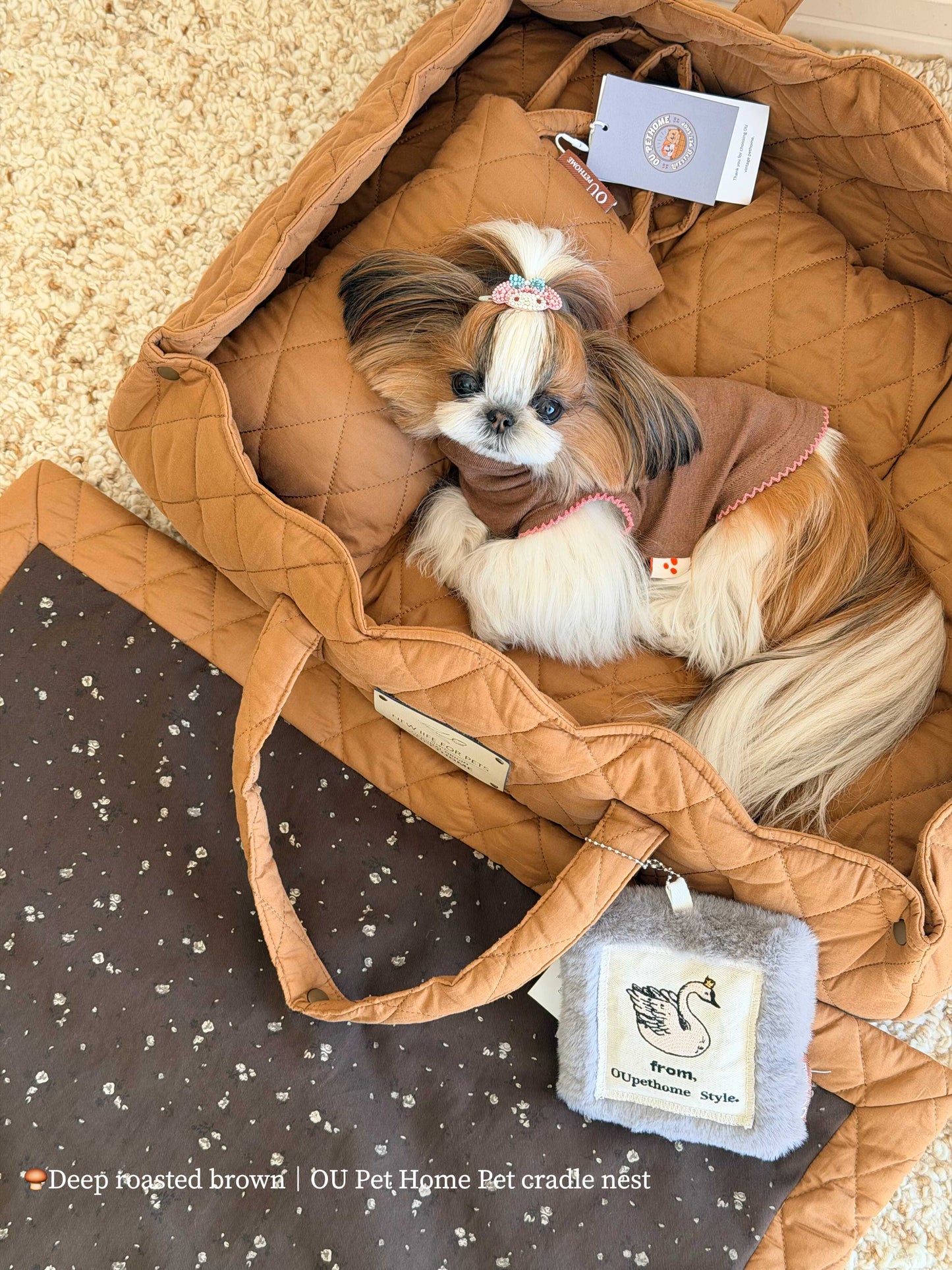 OU Double-Layer Cotton Portable Pet Bed "Cradle Nest"