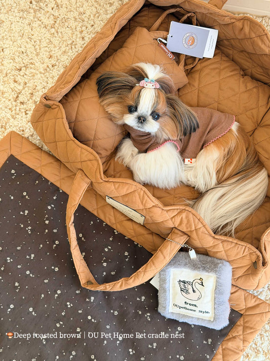 OU Double-Layer Cotton Portable Pet Bed "Cradle Nest"