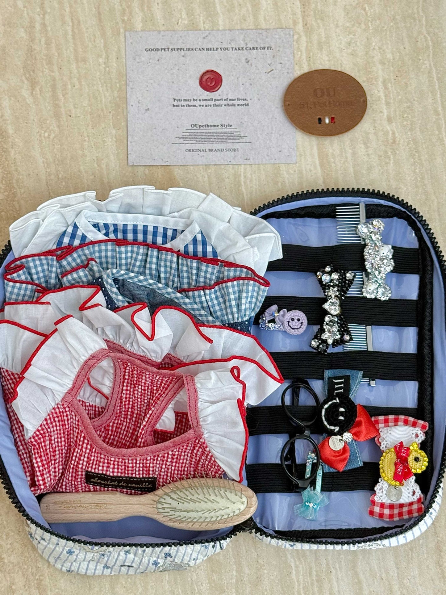 OU Pet Grooming Travel Kit Bag