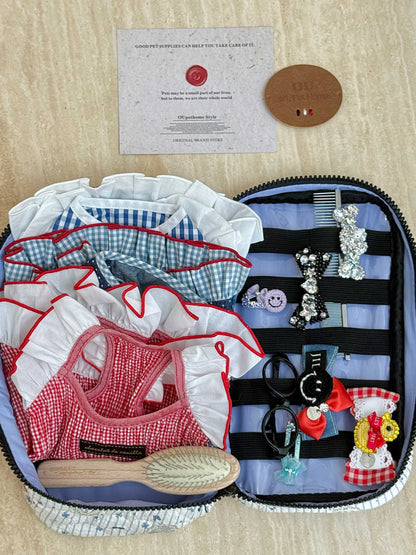 Bolsa de viaje para kit de aseo de mascotas OU