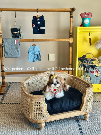 OU Solid Wood Pet Garment Rack with Hangers