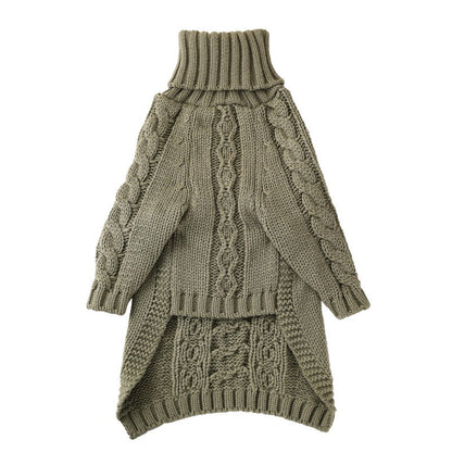 Solid Turtleneck Dog Sweater photo 7