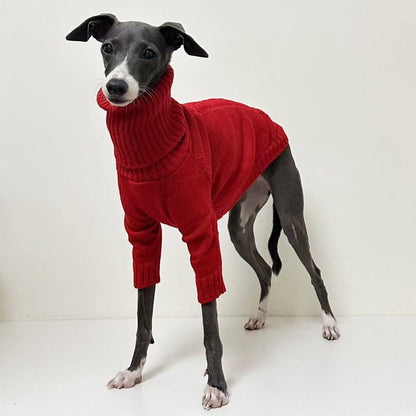 Red Turtleneck Dog Sweater photo 7
