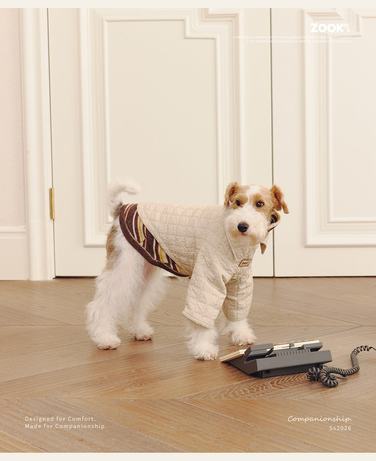 Biscuit texture dog jacket photo 8