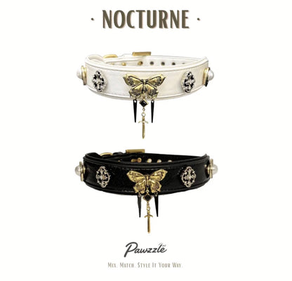 Classic French-Inspired Pet Collar with 5 Charms
