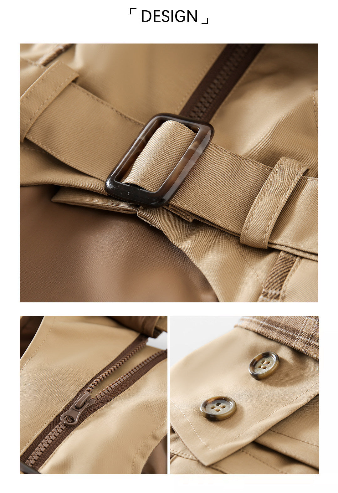 British Style Contrast Collar Pet Coat