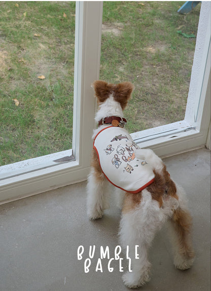 Bumble Bagel Hand-Printed Sleeveless Tee