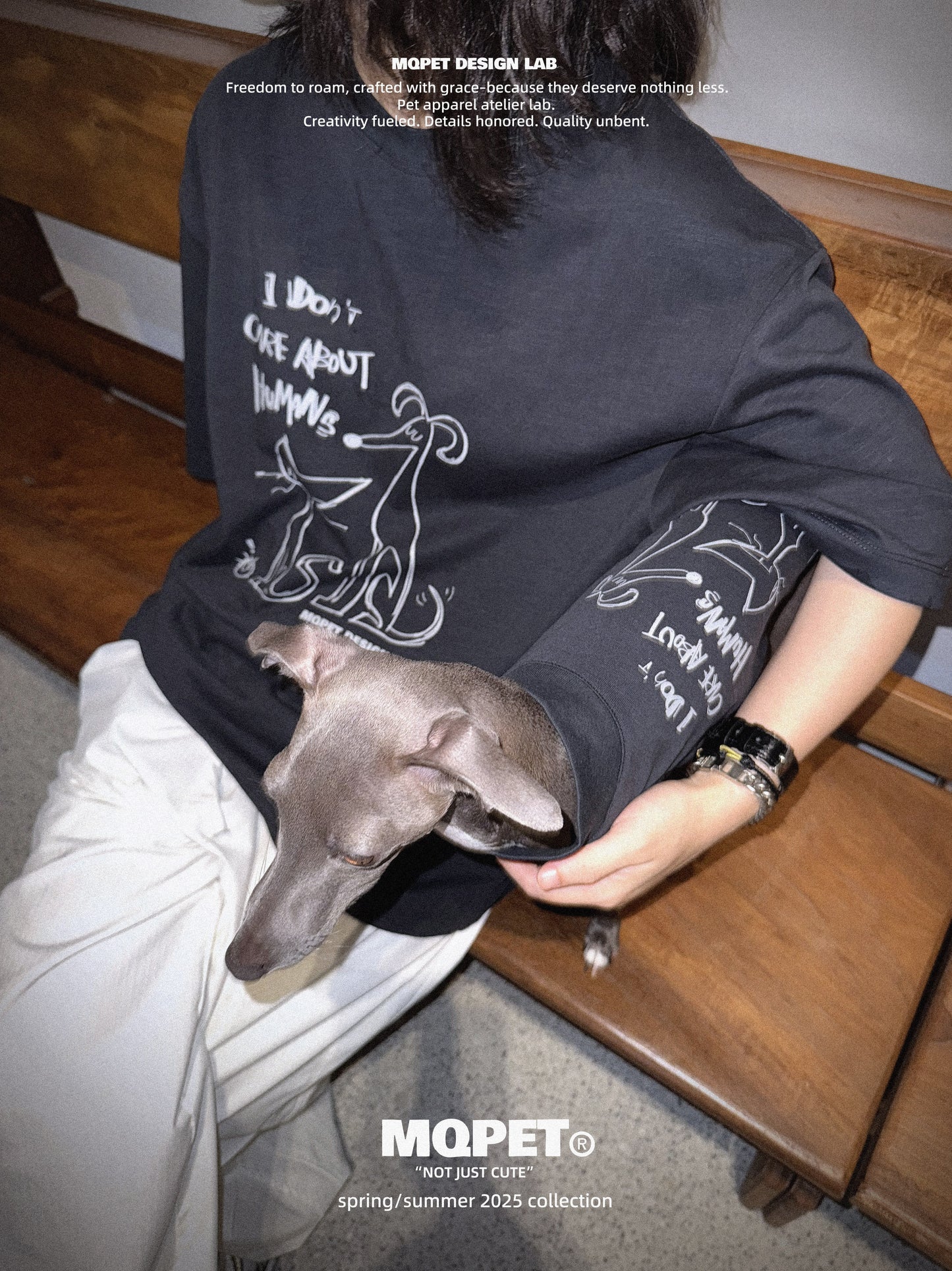 MQPET Original Graffiti Slub Cotton Matching Pet Vest
