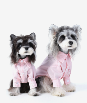 MIU-Style Pink Pet Button-Down Shirt
