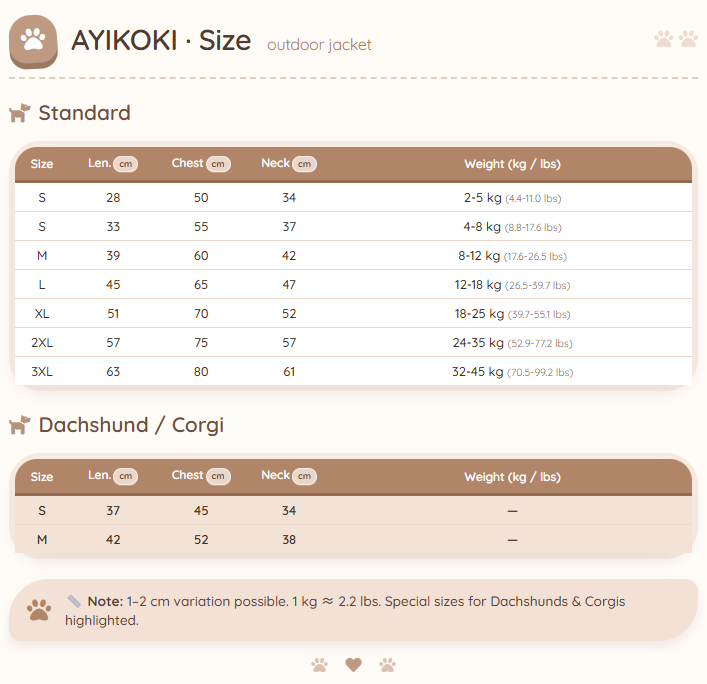AYIKOKI Waterproof Windproof Dog Jacket
