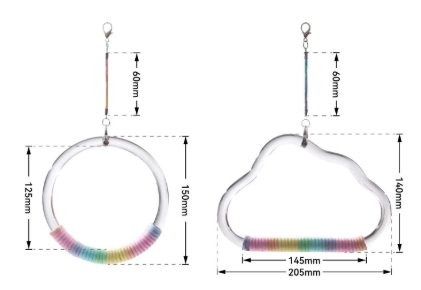 Tafit Crystal Rainbow Parrot Swing