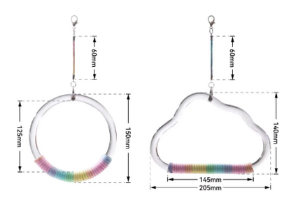Tafit Crystal Rainbow Parrot Swing