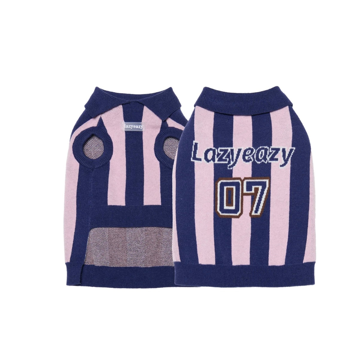 LAZY EAZY Pet Striped Athletic Sweater