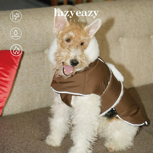 LAZY EAZY Faux Fur-Lined Windproof Cape