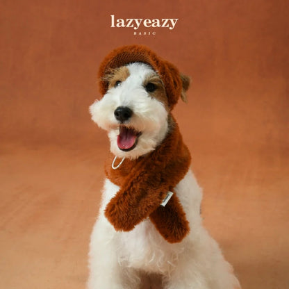 Conjunto de gorra de béisbol de peluche y calentador de cuello LAZY EAZY