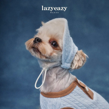 LAZY EAZY Gorro de Sol de Punto Sólido para Mascotas
