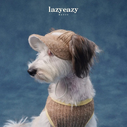 LAZY EAZY Gorro de Sol de Punto Sólido para Mascotas