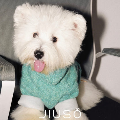 JIUSO Suéter de lana grueso y acogedor para mascotas