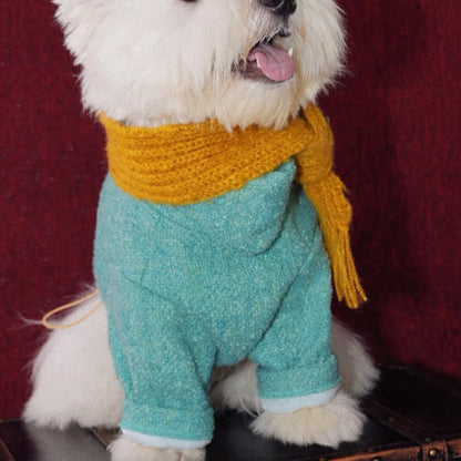 JIUSO Suéter de lana grueso y acogedor para mascotas