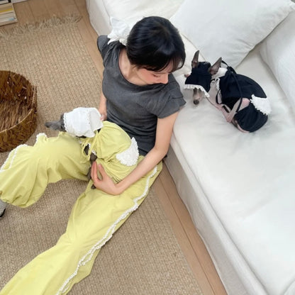 Snuggsoul Matching Embroidered Wide-Leg Joggers