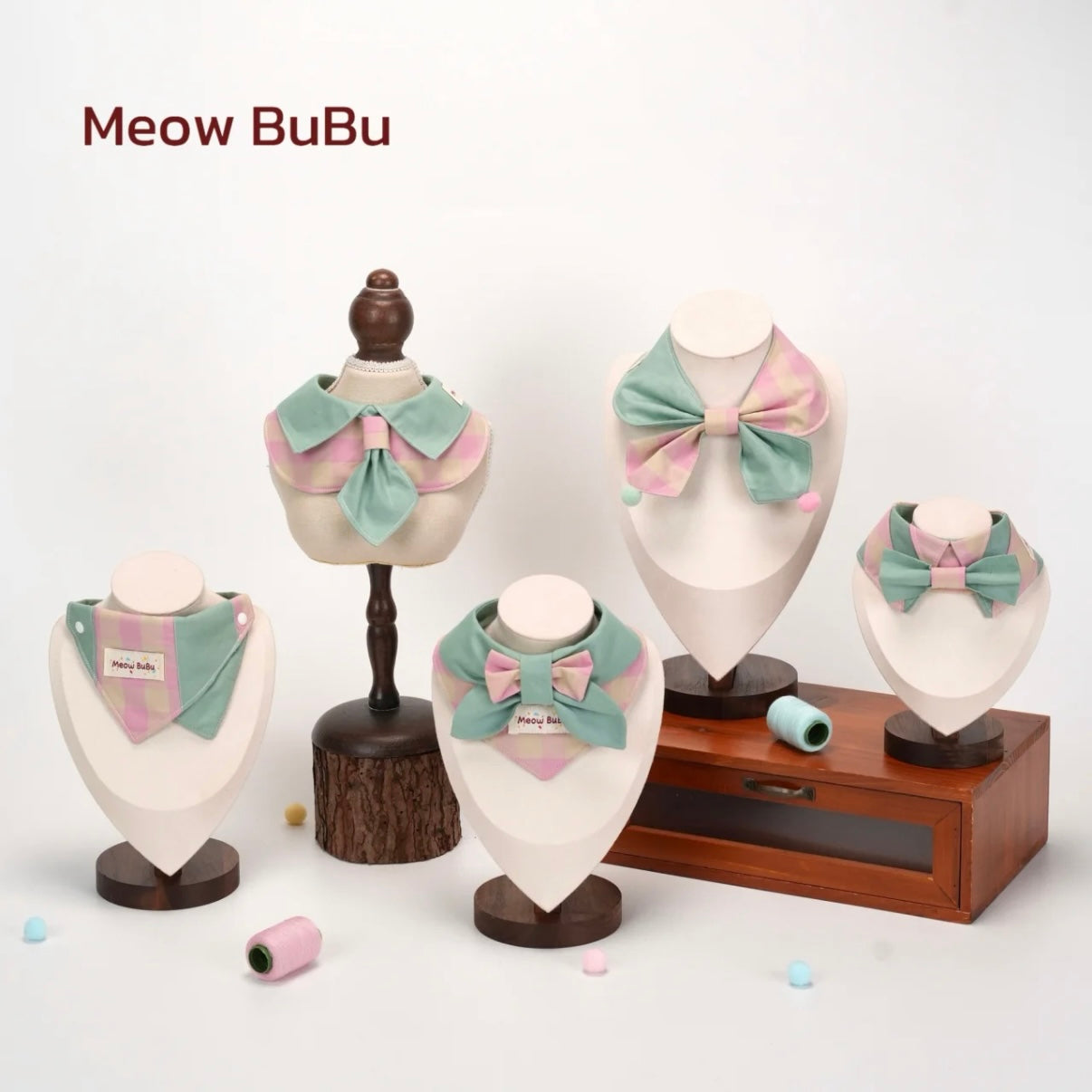 Meow BuBu Circus Sailor-Collar Pet Bib
