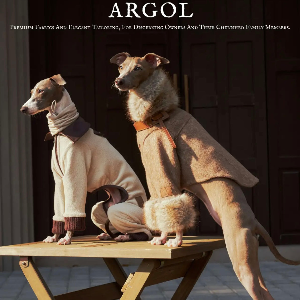 ARGOL Wool Trench Coat for Dogs