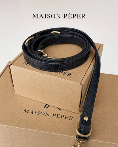 Togo Leather Multi-Use Brass Dog Leash