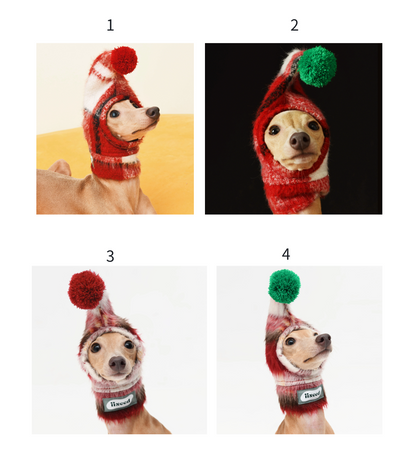 Red Plaid Elf Pet Hat