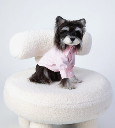 MIU-Style Pink Pet Button-Down Shirt