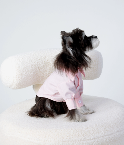 MIU-Style Pink Pet Button-Down Shirt