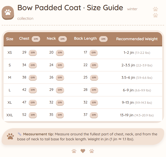Bow Sweet Padded Winter Coat