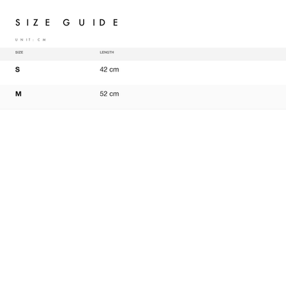 Size chart — measurements for Summer Cooling Dog Bandana
