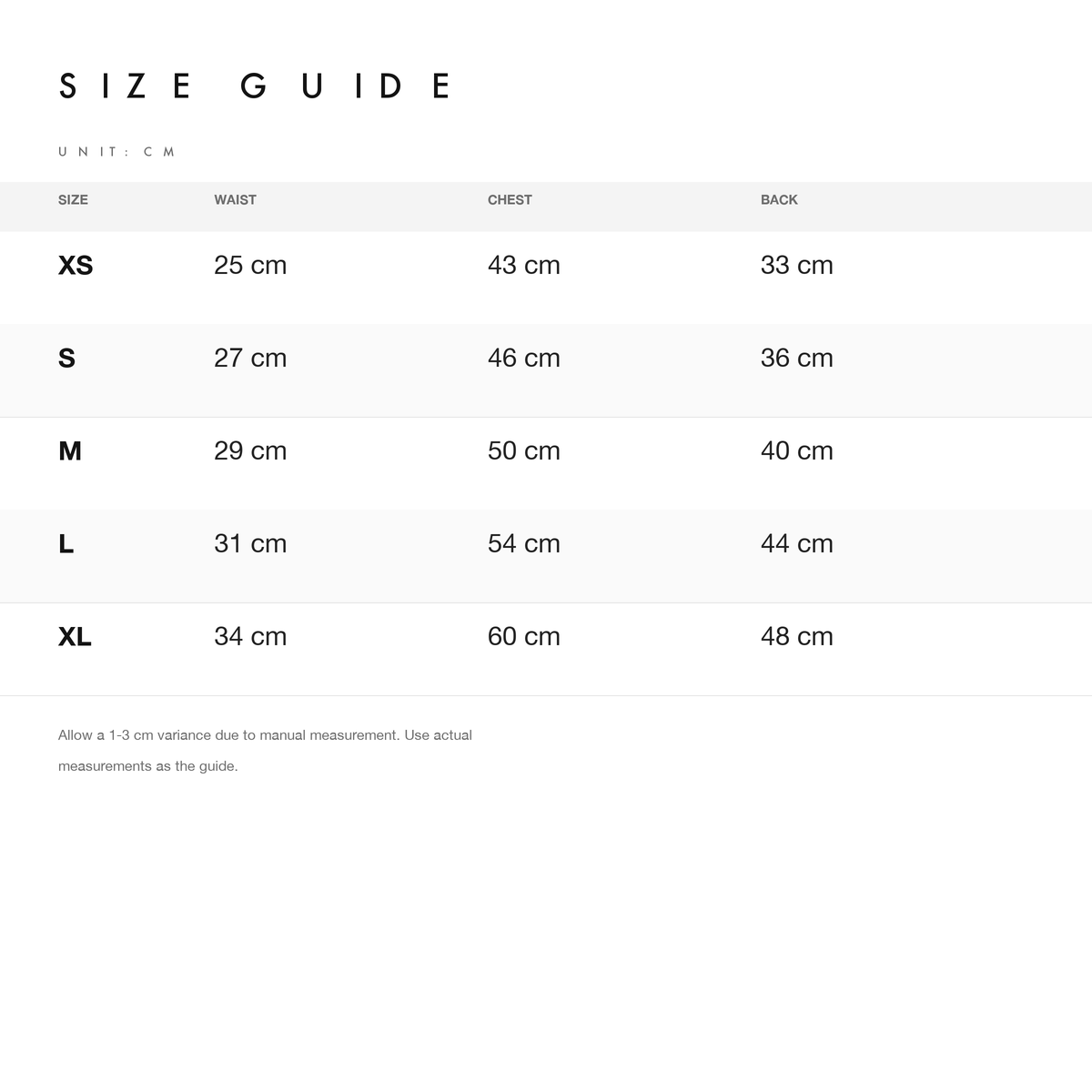 Size chart — measurements for Plaid Cotton Dog Pajamas for Italian Greyhounds