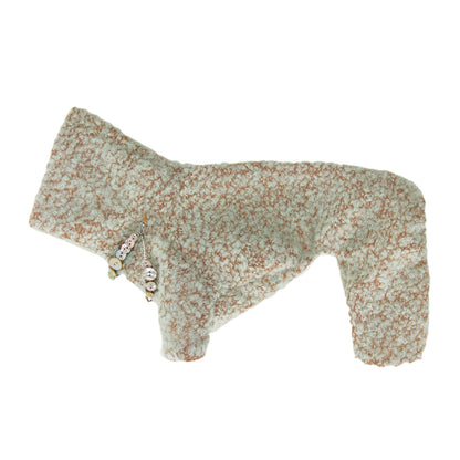 Wool Dog Turtleneck Jumpsuit