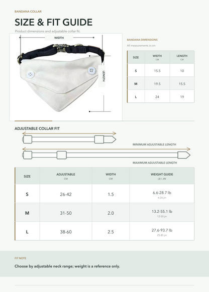 Detachable Four-Way Dog Bandana Collar