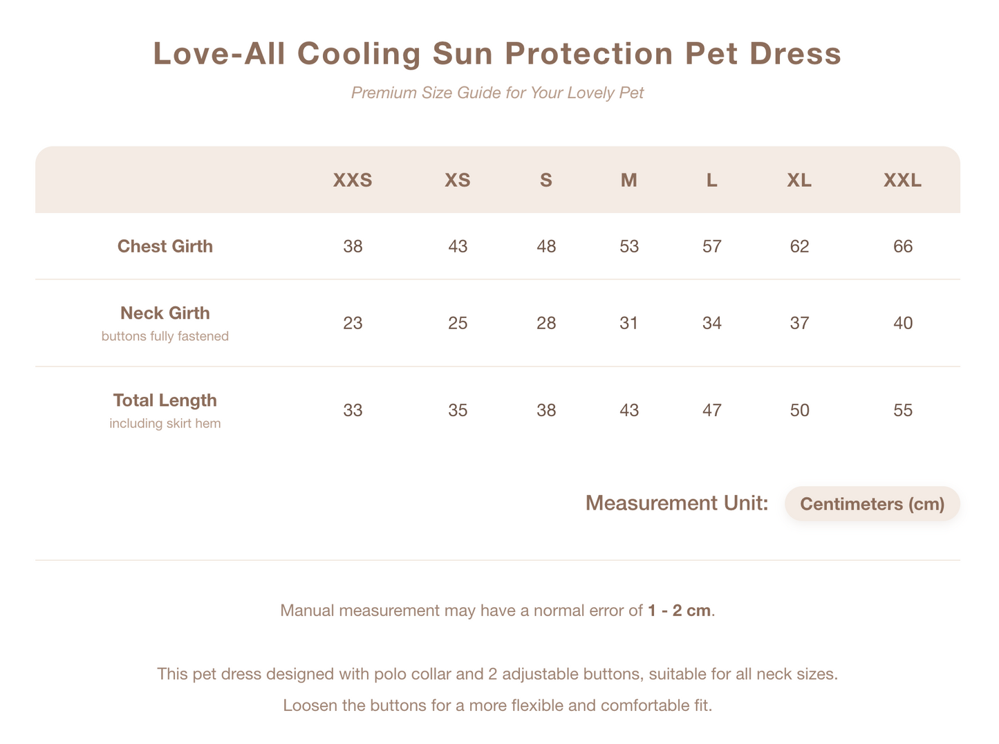 CHICO Dog Sun Protection Tennis Dress