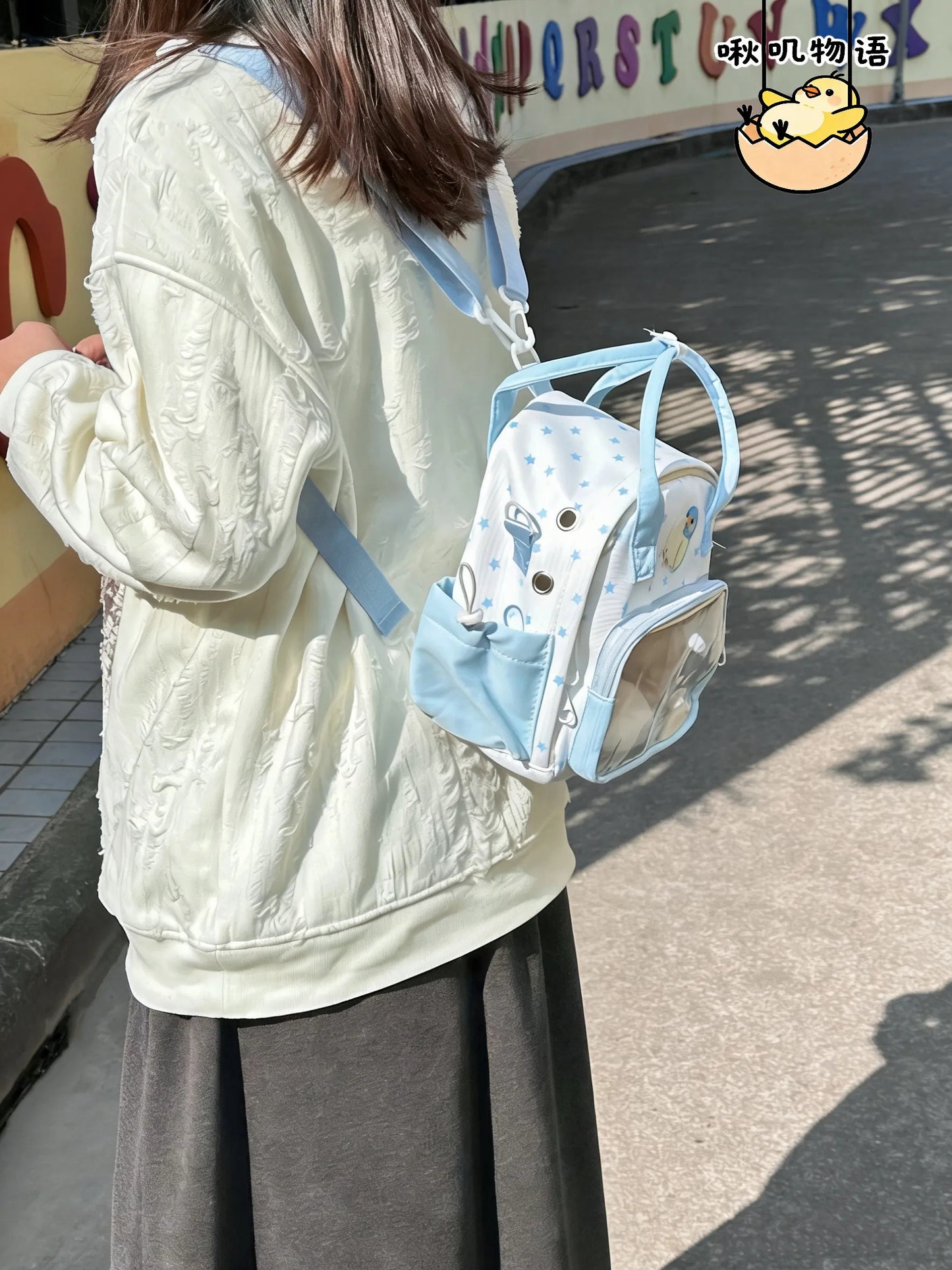 Multi-Way Parrot Carrier with Base Mesh