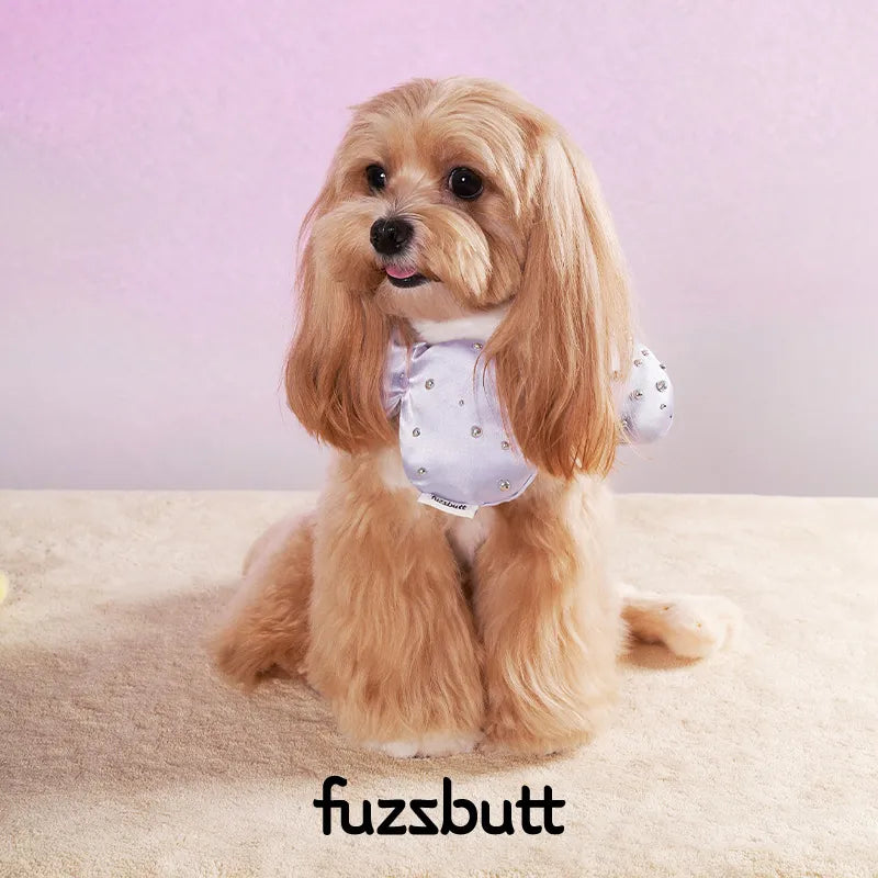 Fuzzbutt Satin Five-Petal Flower Bib