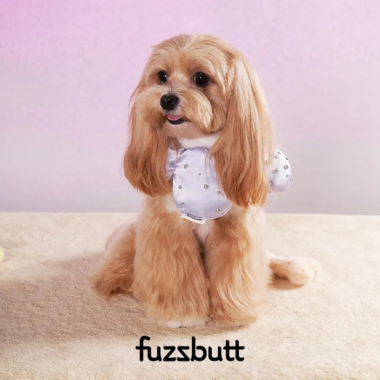 Fuzzbutt Satin Five-Petal Flower Bib