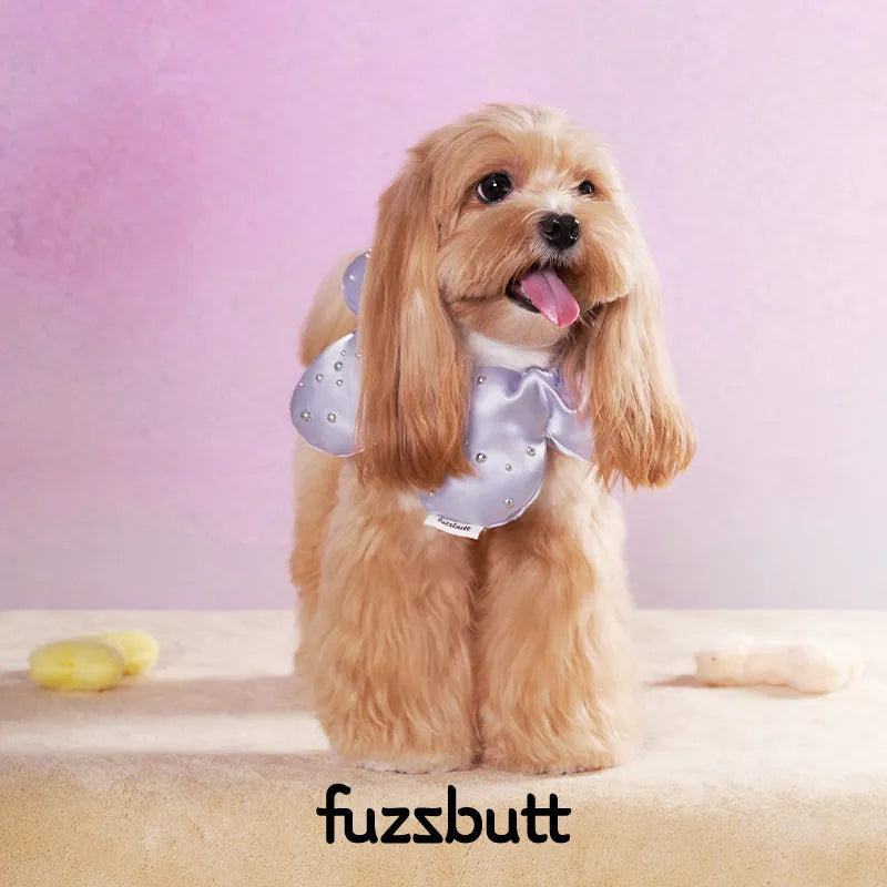 Fuzzbutt Satin Five-Petal Flower Bib