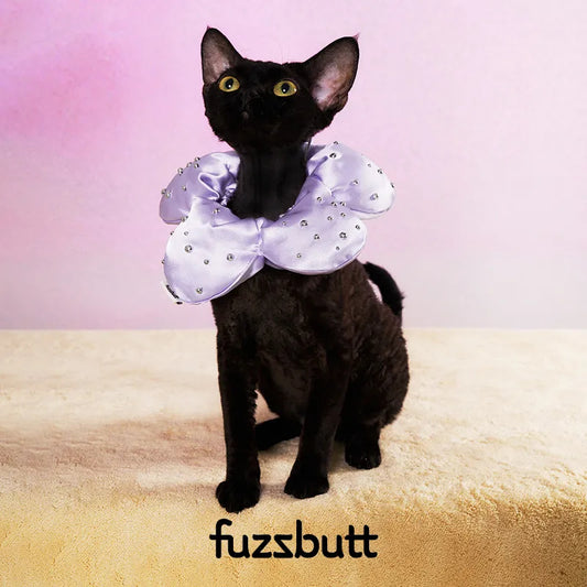 Fuzzbutt Satin Five-Petal Flower Bib