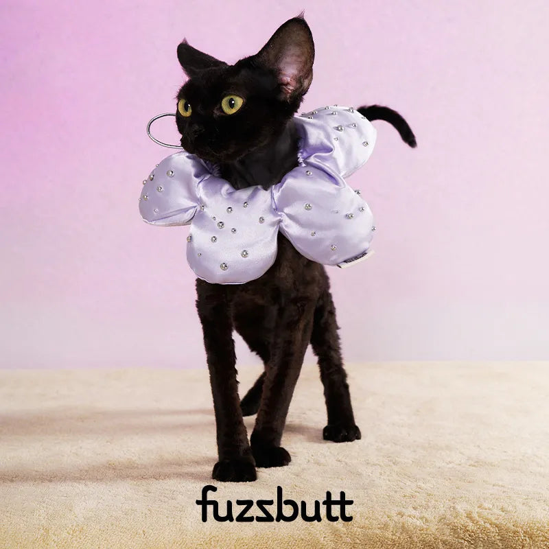 Fuzzbutt Satin Five-Petal Flower Bib