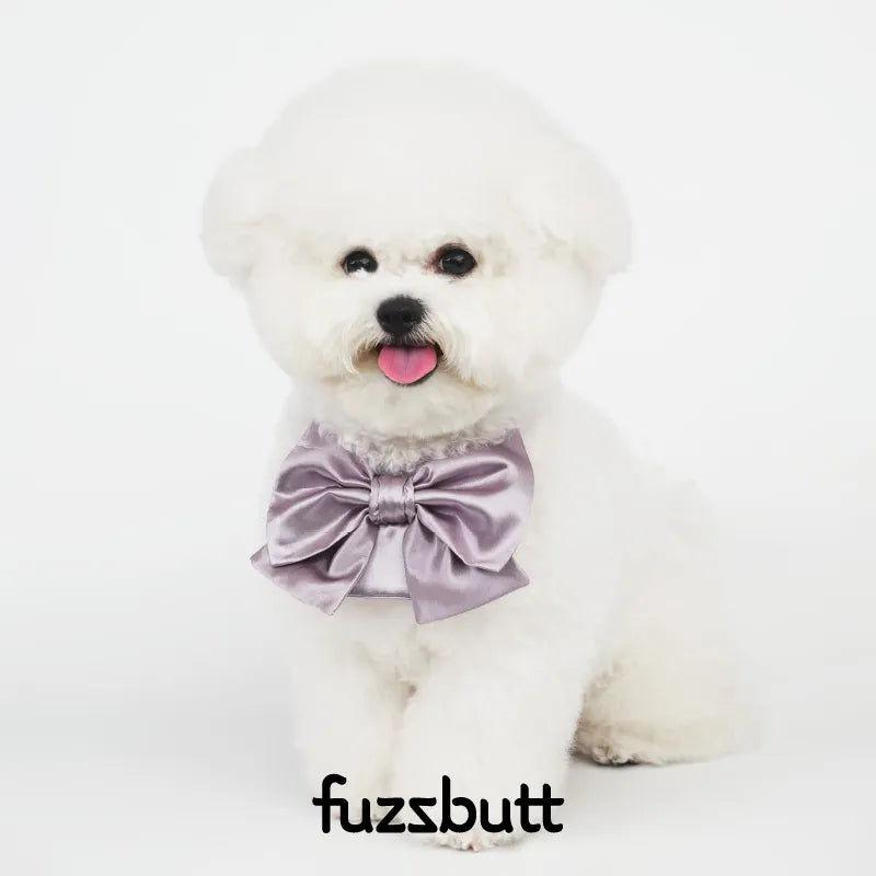Fuzzbutt Satin French Bow Pet Bib