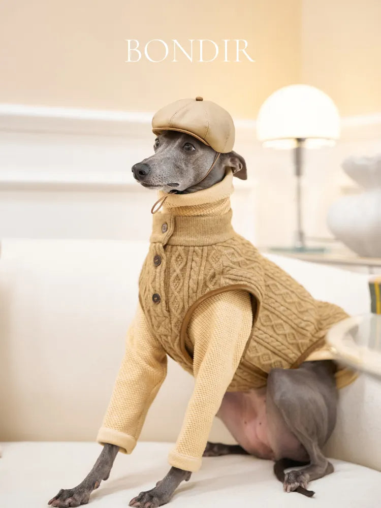 BONDIR Cable Knit Harness Dog Vest