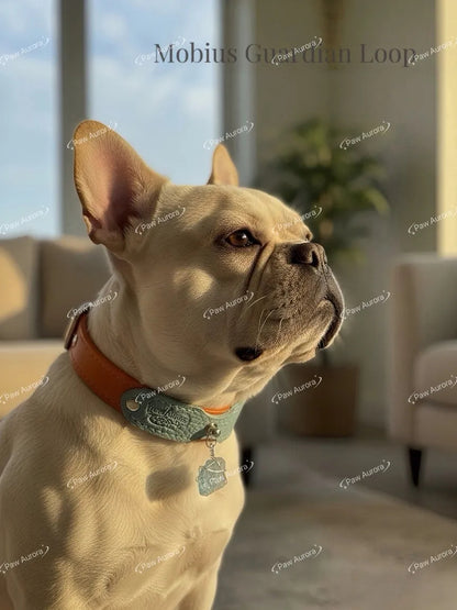 Möbius Colorblock Crystal Leather Pet Collar Necklace