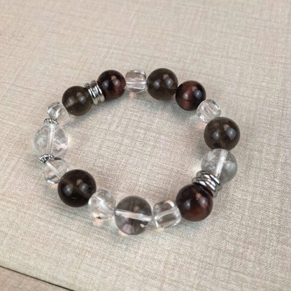 Red Tiger Eye Pet Necklace and Owner Bracelet