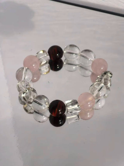 Rose Quartz Tiger Eye Pet Necklace Collar