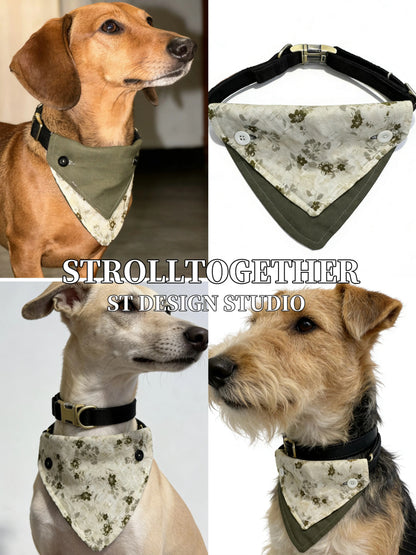 Detachable Four-Way Dog Bandana Collar