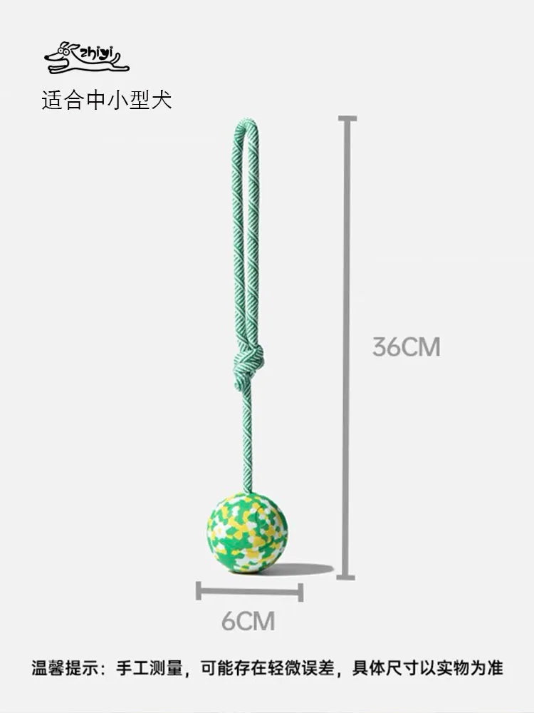 Chew-Resistant Rope Ball Toy for Small Dogs